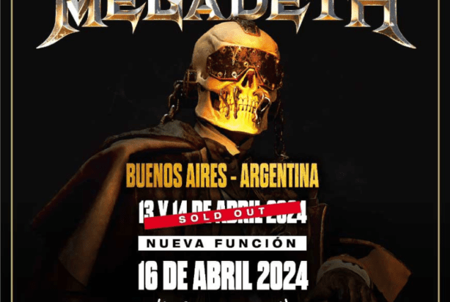 Flyer Recital de Megadeth